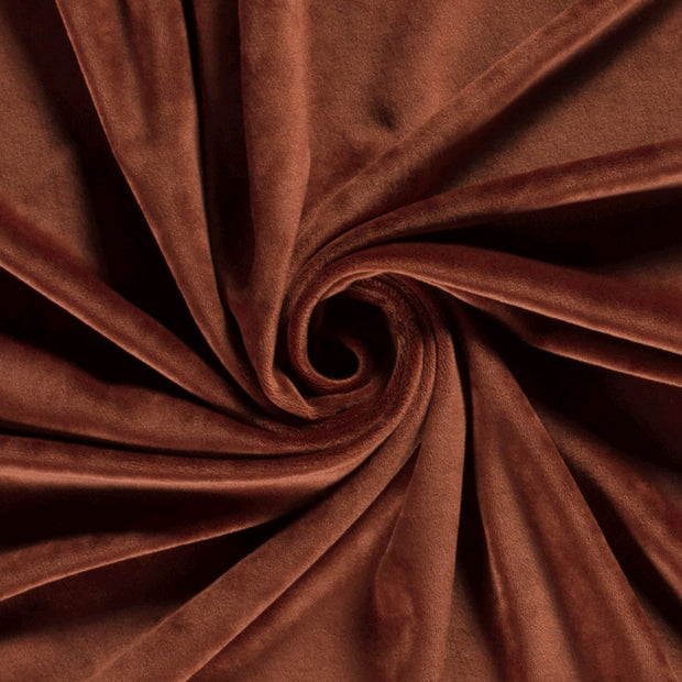 Velvet fabric Unicolour Brique