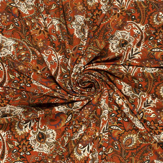 Viscose Jersey fabrik Ziegel bedruckt 