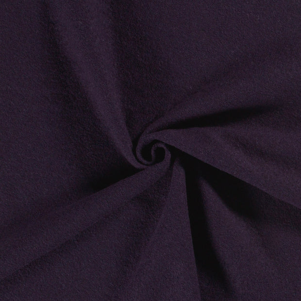 Wool Boucle fabric Aubergine 