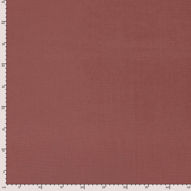 Muslin fabric Unicolour Brique