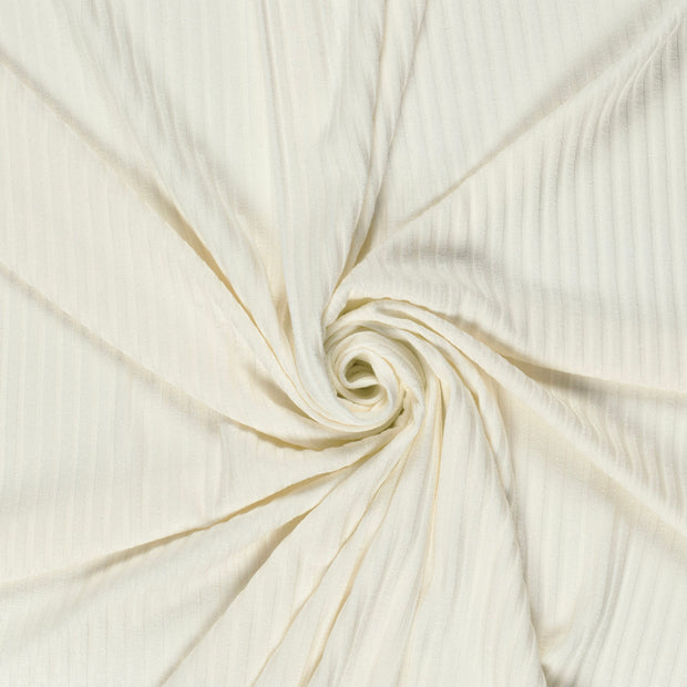 Rib Jersey fabric Off White 