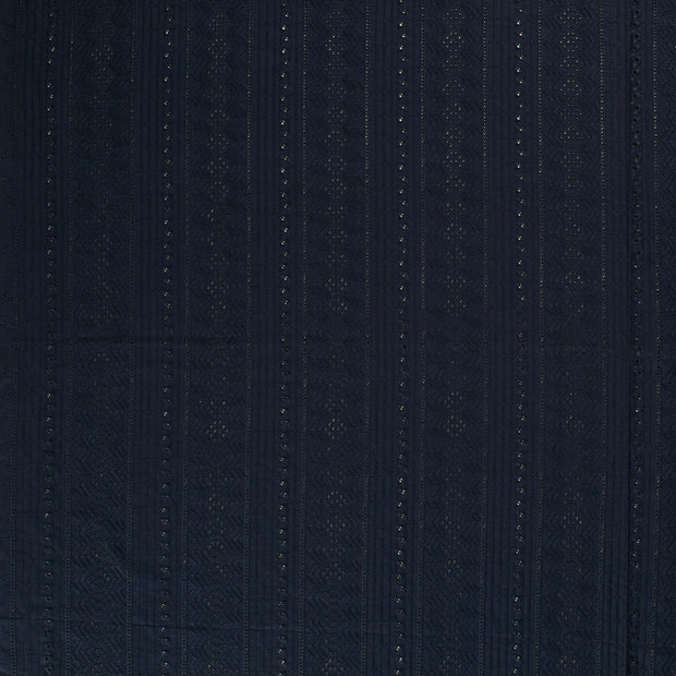 Voile fabric Navy matte 