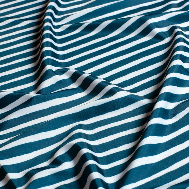 Swimwear Jersey UPF50 Recycled fabric Stripes Navy