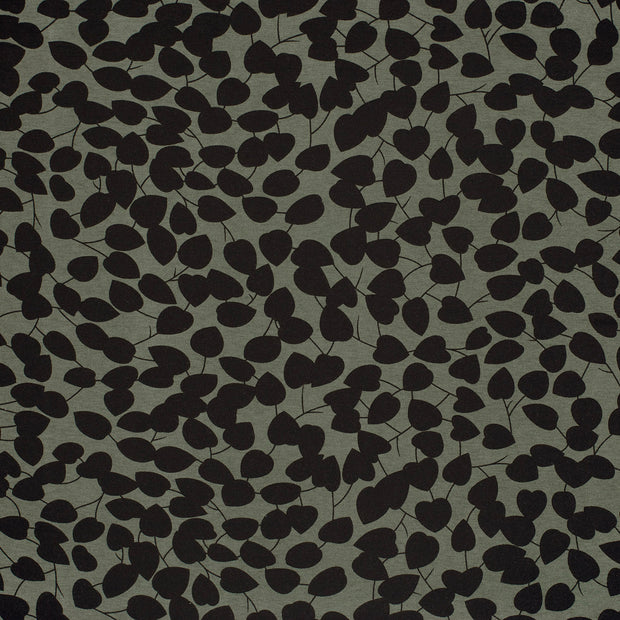 Viscose Jersey fabric Khaki Green matte 