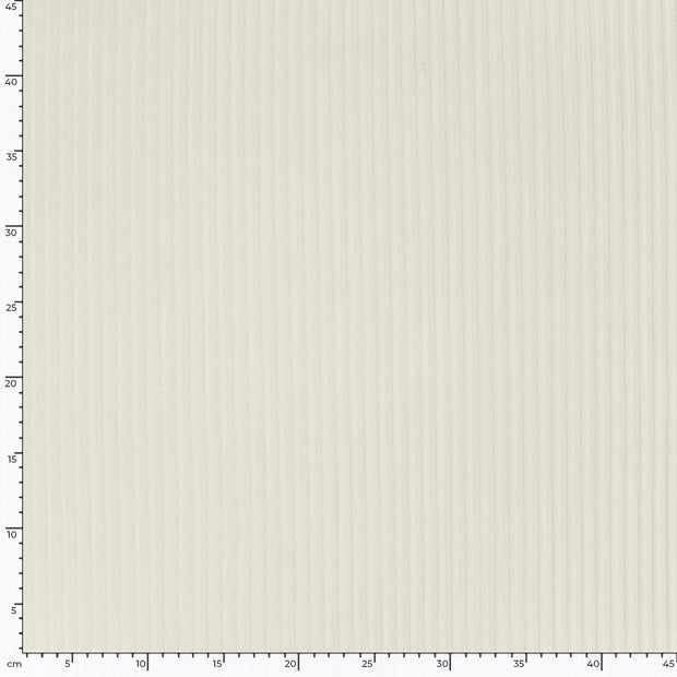 Rib Jersey fabric Unicolour Off White