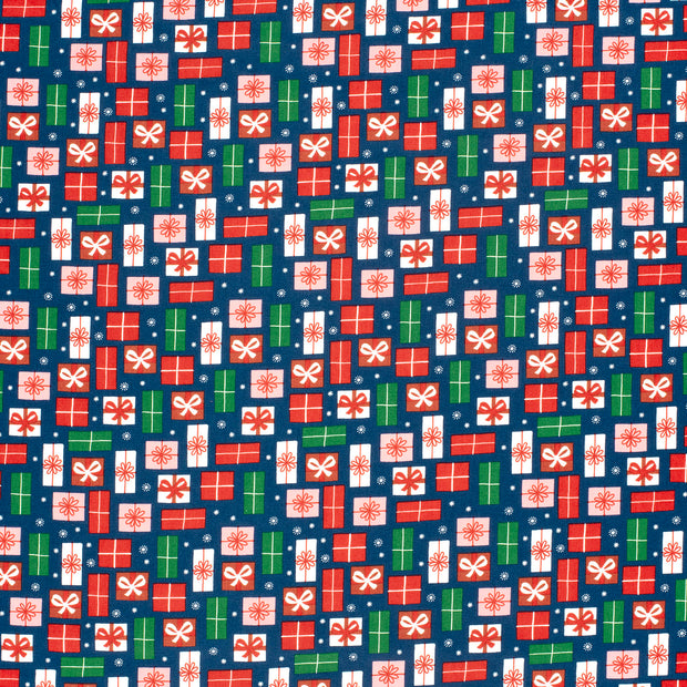 Cotton Poplin fabric Navy 