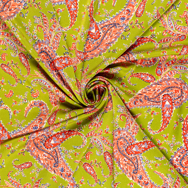 Polyester Bubble tissu Vert Citron imprimé 