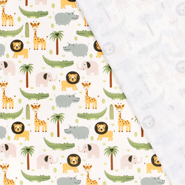Panama fabric Animals printed 