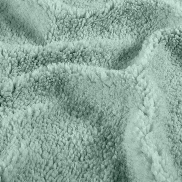 Sherpa Fleece fabrik Uni Eisblau