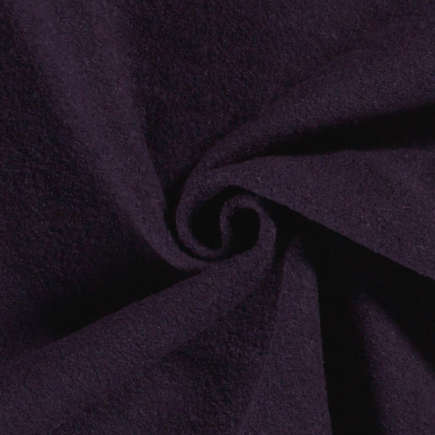 Wool Boucle fabric Unicolour Aubergine