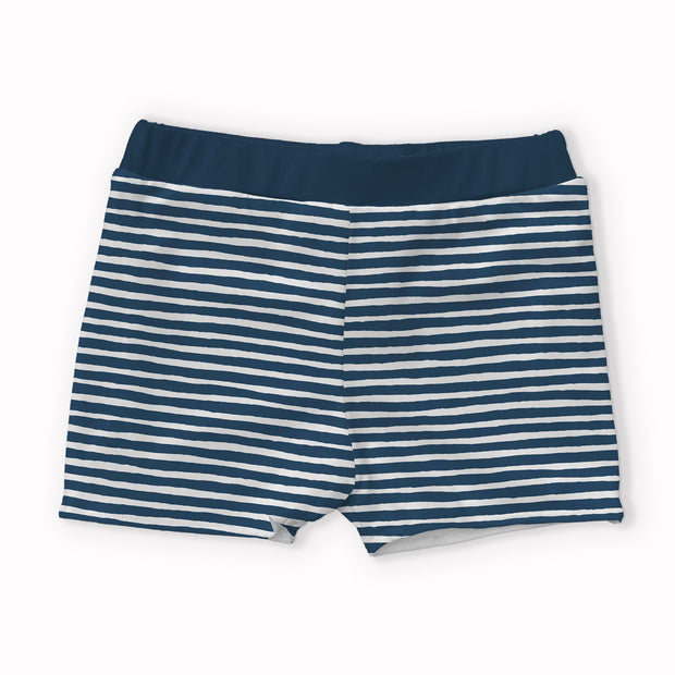 Swimwear Jersey UPF50 Recycled fabric Stripes Navy