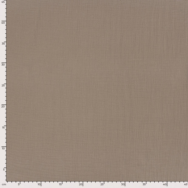 Double gaze tissu Unicolore Beige