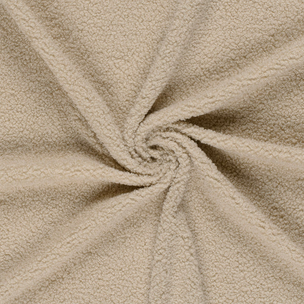 Bouclé fabrik Beige bedruckt 