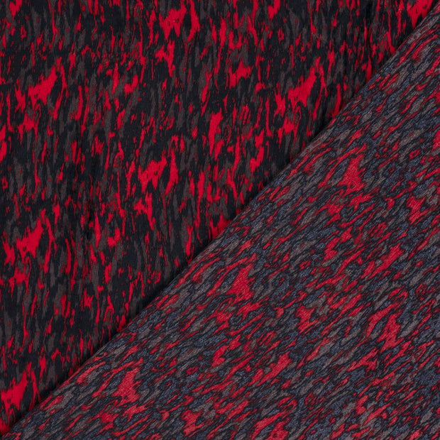 Satin Velvet stof Abstract bedrukt 