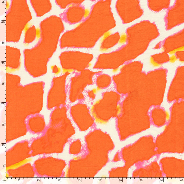Viscose Nylon Twill tissu Abstrait Orange