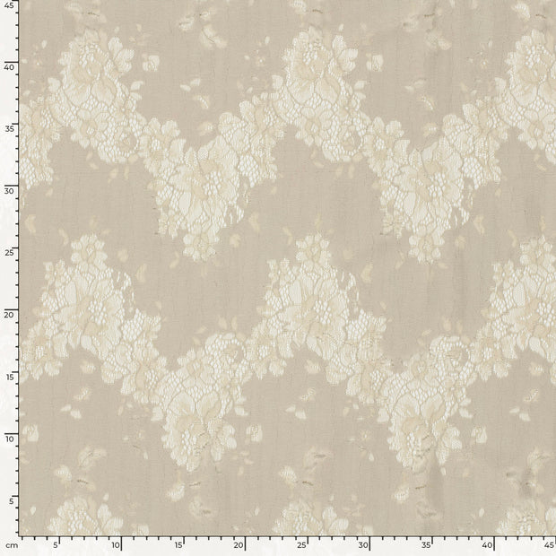 Lace fabric Flowers Off White