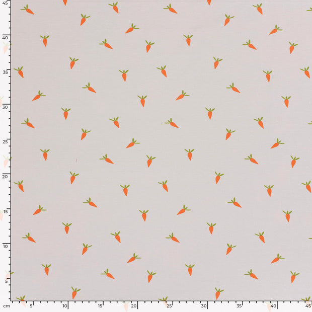 Jersey de Coton tissu légumes Gris clair