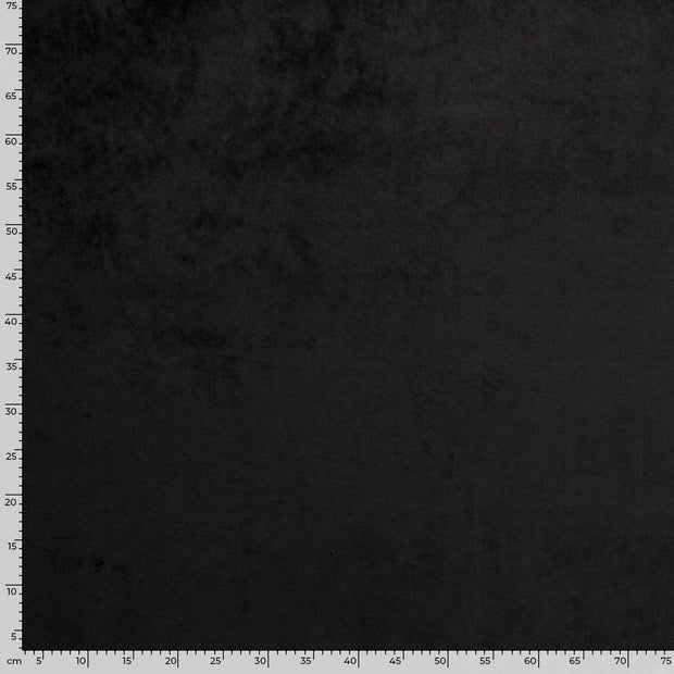 Velvet fabric Unicolour Black