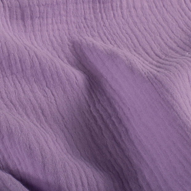 Double gaze tissu Unicolore Lilas