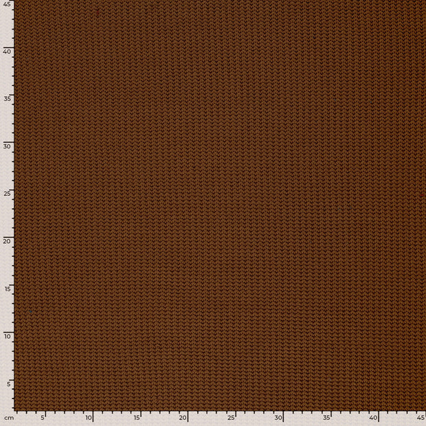 Heavy Knit fabric Cable Brique