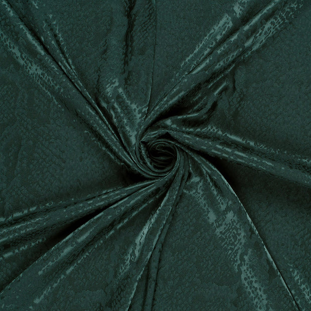 Satin Jacquard fabric Dark Green 