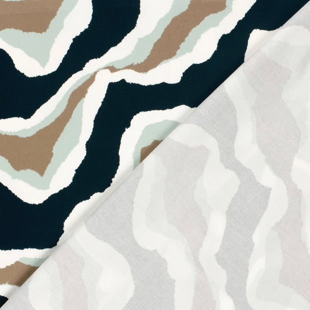 Cotton Satin fabric Abstract printed 