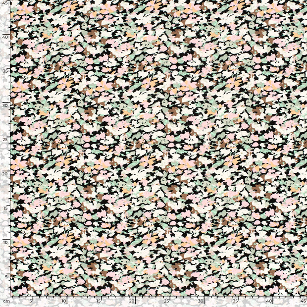 Viscose Nylon Crepe fabrik Blumen Lila