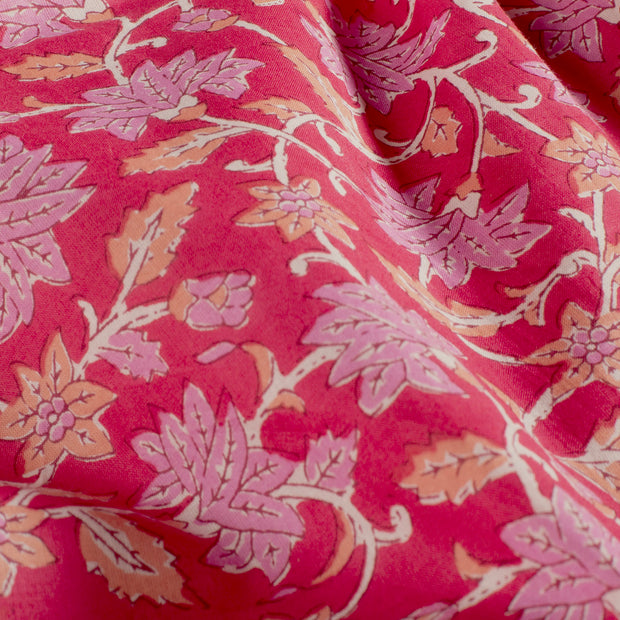 Voile fabrik Blumen Fuchsia