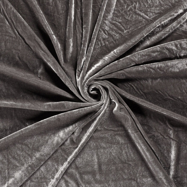 Velvet fabric Taupe Grey 