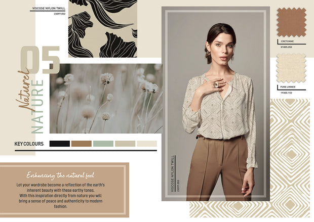 Viscose Satin fabrik Blumen Beige