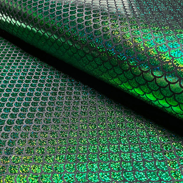 Lamé tela Sirena Verde