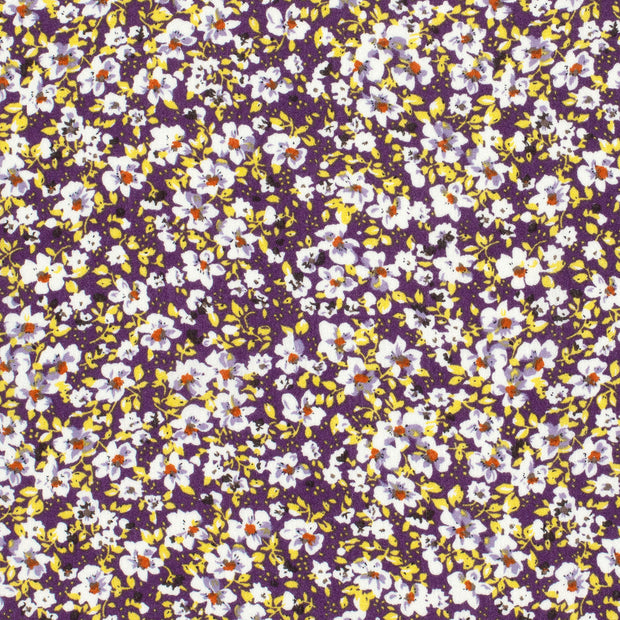 Borken Crepe fabric Flowers Magenta