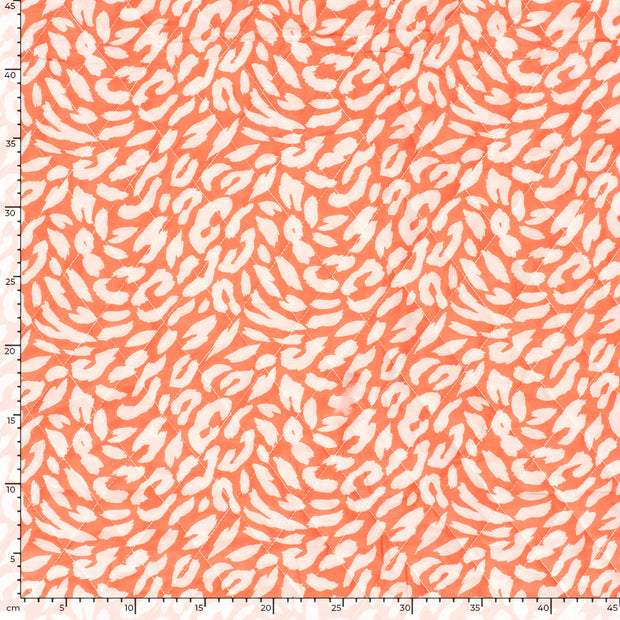 Voile fabric Panther Coral