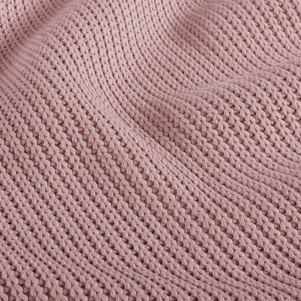 Heavy Knit fabric Cable Light Pink
