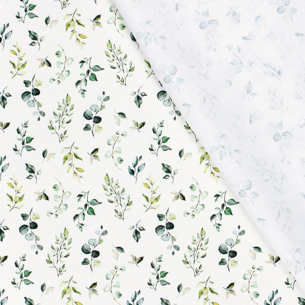 Panama fabric Leaves digital printed 