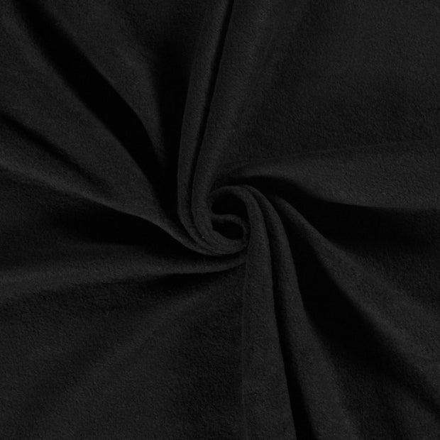 Polar Fleece tela Unicolor Negro