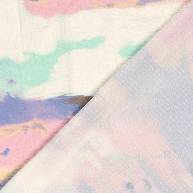 Polyester Bubble fabric Abstract printed 