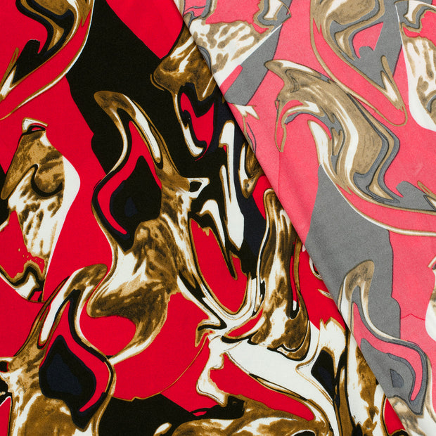 Satin fabric Abstract printed 