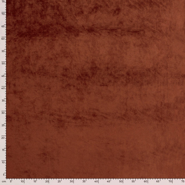 Velvet fabric Unicolour Brique