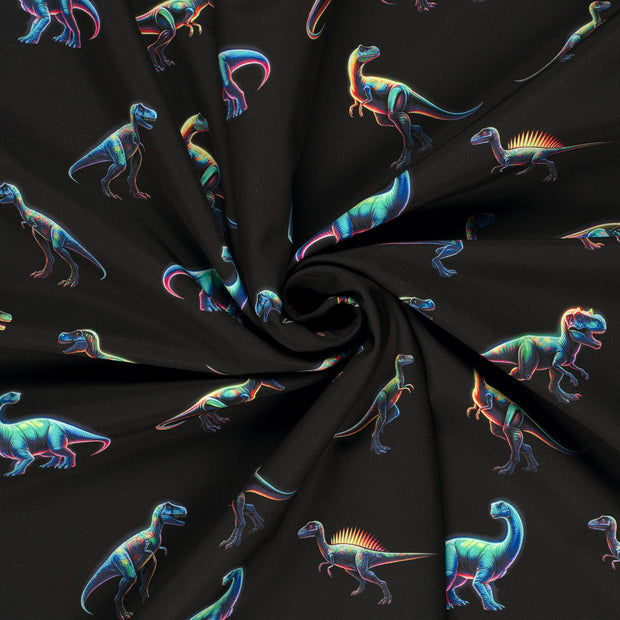 Softshell tissu Noir imprimé numérique 