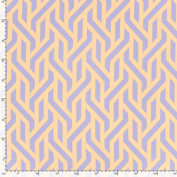 Keper Stretch stof Abstract Zalm