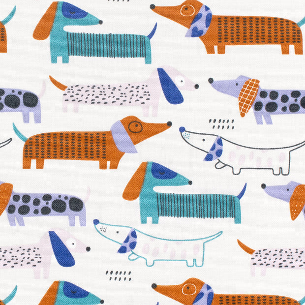 Panama fabric Dogs Off White