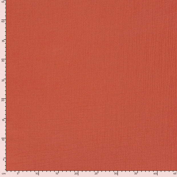 Muslin fabric Unicolour Coral