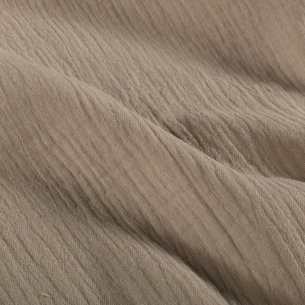 Double gaze tissu Unicolore Beige