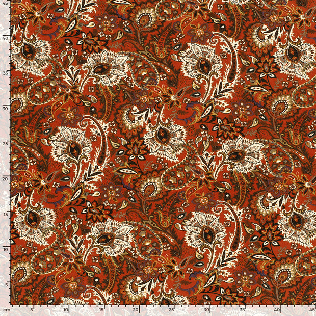 Viscose Jersey fabrik Blumen Ziegel
