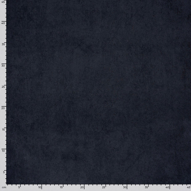 Babycord Stretch 21w fabric Unicolour Navy