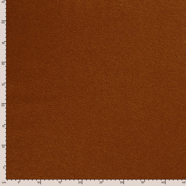 Wool Boucle fabric Unicolour Brique