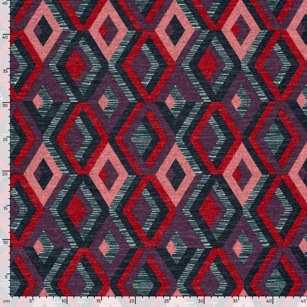 Angora fabric Abstract Navy