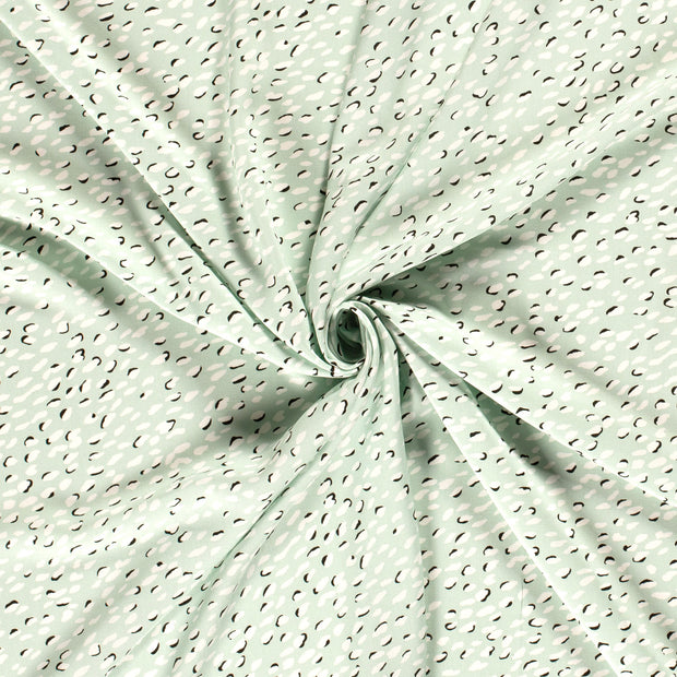 Bamboo Poplin fabric Mint printed 