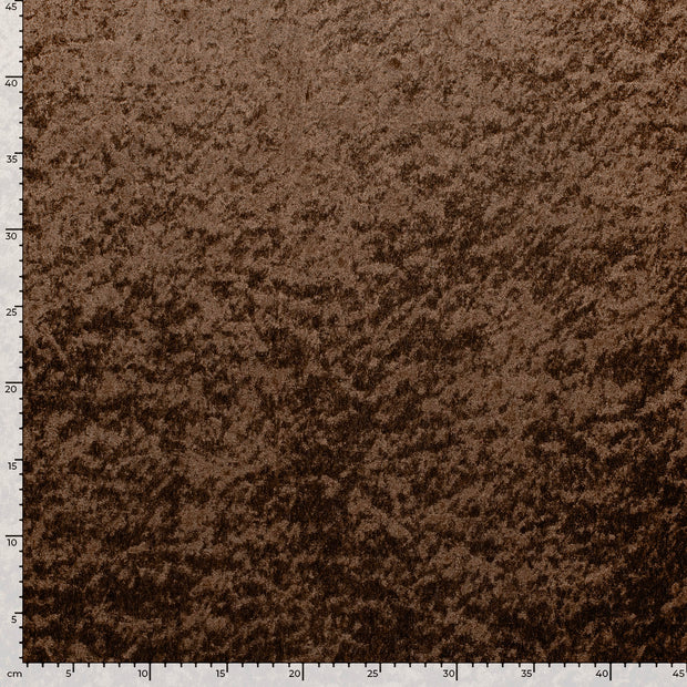 Velours fabric Unicolour Dark Brown